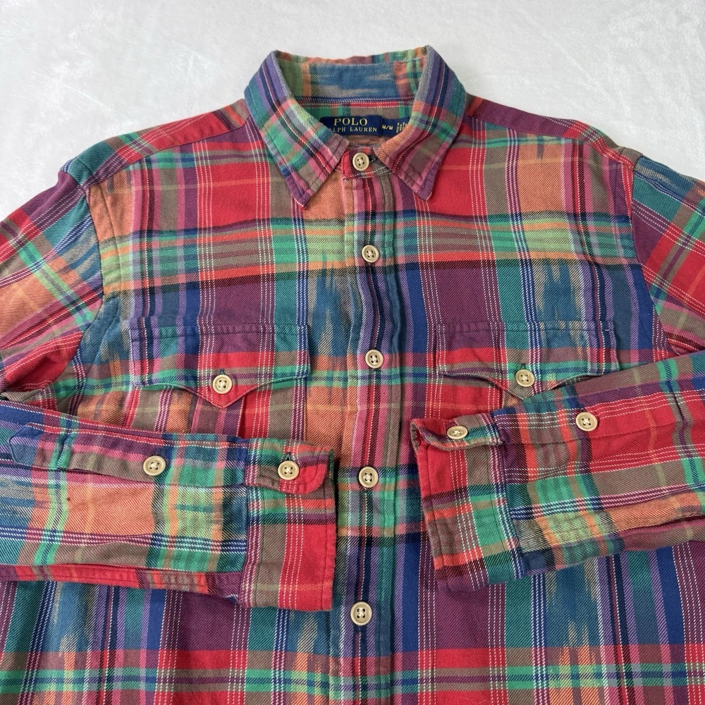 Polo Ralph Lauren Southwestern Flannel Shirt Mens Medium Aztec RL Plaid